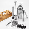 12-Piece Cocktail Mixing Set with Wooden Holder - Mega Cart