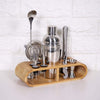 12-Piece Cocktail Mixing Set with Wooden Holder - Mega Cart