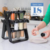 18-Jar Rotating Spice Rack - Space-Saving Kitchen Organiser - Mega Cart