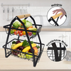 2-Tier Countertop Fruit Basket Storage With Handle - Mega Cart