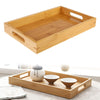 3-Piece Bamboo Serving Tray Set with Handles - Mega Cart