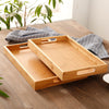 3-Piece Bamboo Serving Tray Set with Handles - Mega Cart