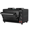 30L Compact Oven with Two Solid Hotplates - Mega Cart