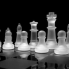 32 Piece Frosted Glass Chess Board Game - Mega Cart