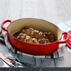 32cm Cast Iron Oval Casserole with lid - Mega Cart