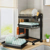 3 Level Dish Organizer with Utensil Compartment - Mega Cart