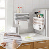 4-in-1 Kitchen Roll Dispenser & Spice Rack with Cutter - Mega Cart