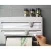 4-in-1 Kitchen Roll Dispenser & Spice Rack with Cutter - Mega Cart