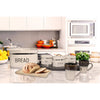 4 Piece Stainless Steel Bread Bin & Canister Set - Mega Cart