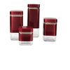 4-Piece Stylish Airtight Glass Jar Canisters - Mega Cart