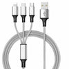 3 in 1 Charging Cable – USB to Lightning, Type-C, Micro USB - Mega Cart