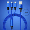 3 in 1 Charging Cable – USB to Lightning, Type-C, Micro USB - Mega Cart