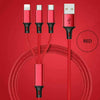 3 in 1 Charging Cable – USB to Lightning, Type-C, Micro USB - Mega Cart