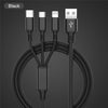 3 in 1 Charging Cable – USB to Lightning, Type-C, Micro USB - Mega Cart