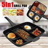 5-in-1 Non-Stick Magic Pan for Easy Multi-Section Cooking - Mega Cart