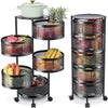 Rolling 5 Tier Basket Shelf Organizer - Mega Cart