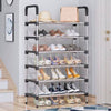 6 Tier Adjustable Shoe Rack - Space-Saving Organiser for Shoes - Mega Cart
