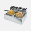 6L + 6L Stainless Steel Double Deep Fryer - Mega Cart