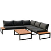 PrimeNest Amara Patio Lounge Set – 3-Piece with Coffee Table - Mega Cart