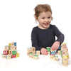 ABC Wooden Blocks Set with Storage Box – 48 Piece - Mega Cart