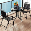 3 Piece Outdoor Bistro Set with Table and Chairs