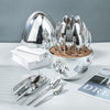 24pc Stainless Steel Cutlery Set with Oval Holder - Mega Cart