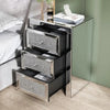 PrimeNest - Alya Mirrored 3 Drawer Pedestal - Mega Cart
