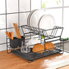 Double Layer Dish Rack with Drain Tray - Mega Cart