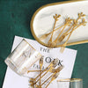6pc Leaf Design Pastry Fork Set – Elegant Tableware - Mega Cart