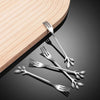 6pc Leaf Design Pastry Fork Set – Elegant Tableware - Mega Cart