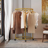 360° Rotating Clothing Display Stand with Wheels