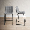 PrimeNest - Velvet Pub Height Bar Stool - Industrial Style - Mega Cart