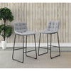 PrimeNest - Velvet Pub Height Bar Stool - Industrial Style - Mega Cart