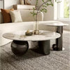 PrimeNest - Stylish Marble Top Coffee Table Duo for Living Room - Mega Cart