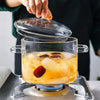 1.9L Borosilicate Glass Cooking Pot – Heat Resistant - Mega Cart