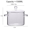 1.9L Borosilicate Glass Cooking Pot – Heat Resistant - Mega Cart