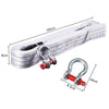 5M Heavy Duty Tow Strap with D-Ring Shackles - Mega Cart