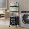 Space-Saving Rolling Laundry Shelf – 3 Tiers - Mega Cart