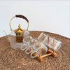 7 Piece Tea Set with Wooden Cup Stand - Mega Cart