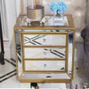 PrimeNest - Studded Mirrored Pedestal Stand - Mega Cart