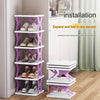 6 Tier Shoe Storage Tower with Folding Design - Mega Cart