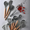 12 Piece Silicone Kitchen Utensils with Holder - Mega Cart