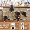 Wavy Wine Bottle Holder Stand - Mega Cart