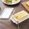 Butter Storage Box with Cutting Groove and Transparent Lid - Mega Cart