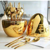24pc Stainless Steel Cutlery Set with Oval Holder - Mega Cart