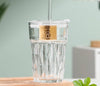 Cute Bear Glass Cup with Straw - Mega Cart