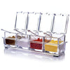 Crystal Clear Spice Storage Box with 4 Detachable Containers - Mega Cart
