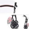Deluxe 4-Wheel Rollator Walker with Seat, Brakes & Storage Basket - Mega Cart