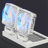 Double Head Solar Charging Fan - Mega Cart