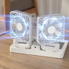 Double Head Solar Charging Fan - Mega Cart